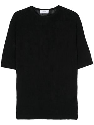 Lardini open-knit T-shirt - Black
