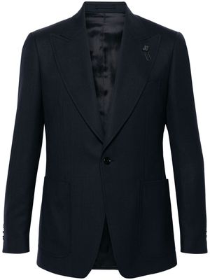 Lardini peak-lapels single-breasted blazer - Blue