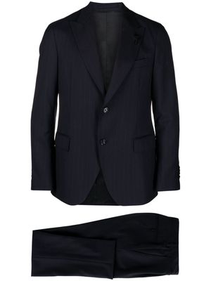 Lardini pinstripe-pattern single-breasted suit - Blue