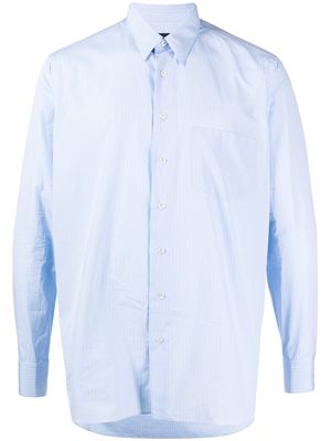 Lardini pinstripe-print cotton shirt - Blue