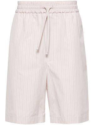 Lardini pinstriped drawstring bermuda shorts - Neutrals