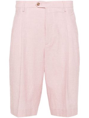 Lardini pinstriped mid-rise bermuda shorts - Pink