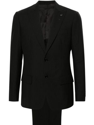 Lardini pinstriped single-breasted suit - Black