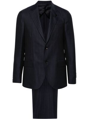 Lardini pinstriped single-breasted suit - Blue