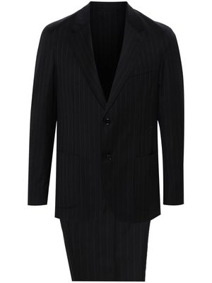 Lardini pinstriped wool suit - Blue