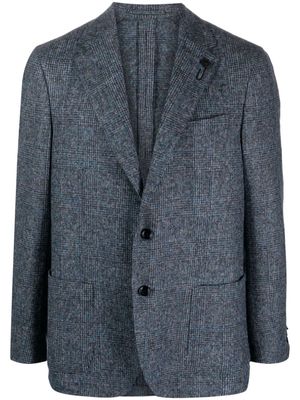 Lardini plaid check-pattern knitted blazer - Blue