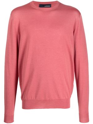 Lardini plain wool-silk jumper - Pink