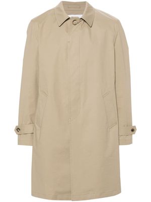 Lardini pointed-collar trench coat - Neutrals