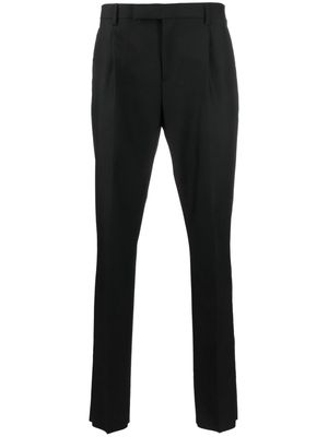 Lardini pressed-crease tapered-leg trousers - Black