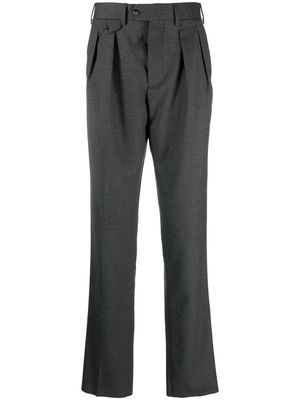 Lardini pressed-crease wool tailored trousers - Grey