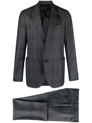 Lardini Prince of Wales-pattern single-breasted suit - Grey