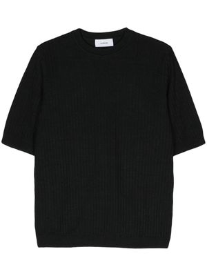 Lardini ribbed crew-neck T-shirt - Black