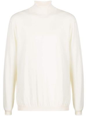 Lardini roll-neck long-sleeve jumper - White