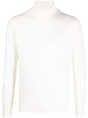 Lardini roll-neck wool jumper - White