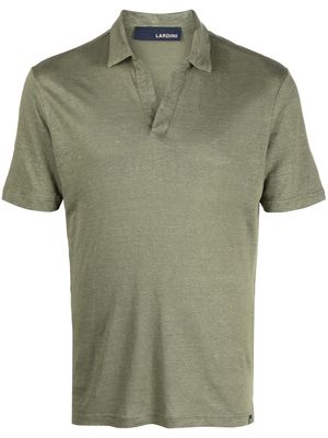 Lardini short-sleeve linen polo shirt - Green