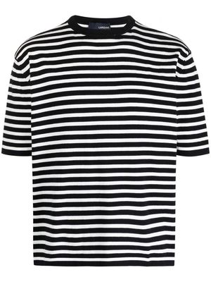 Lardini short-sleeve striped T-shirt - Black