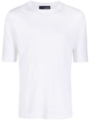 Lardini short-sleeved fine-knit T-shirt - White