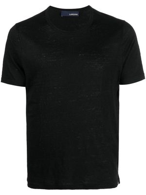 Lardini shortsleeved linen T-shirt - Black