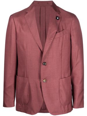 Lardini single-breasted cashmere-silk blazer - Pink