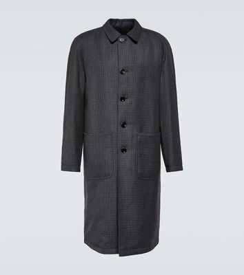 Lardini Single-breasted checked wool jacket