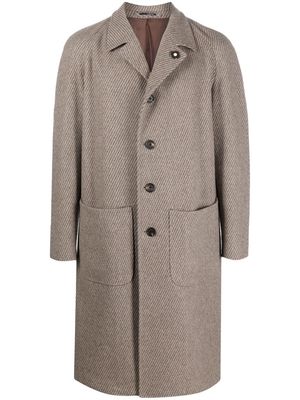 Lardini single-breasted coat - Brown