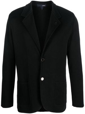 Lardini single-breasted cotton-blend blazer - Black