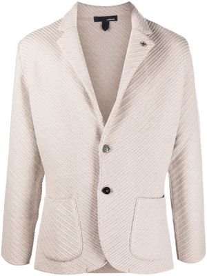 Lardini single-breasted knitted blazer - Neutrals