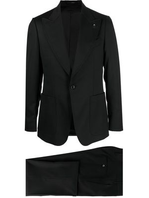 Lardini single-breasted notched-lapel suit - Black