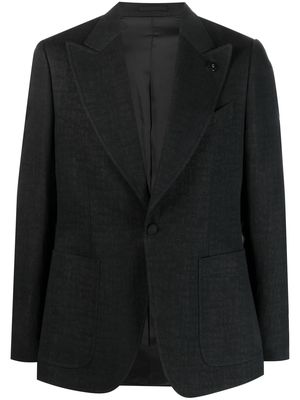 Lardini single-breasted peak-lapels blazer - Black