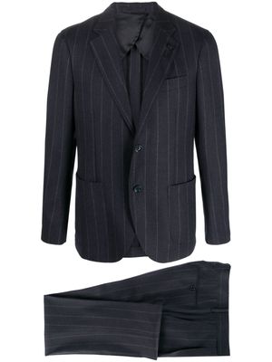 Lardini single-breasted pinstripe-pattern suit - Blue