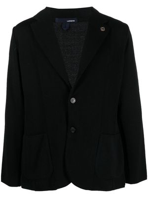 Lardini single-breasted wool blazer - Black
