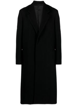 Lardini single-breasted wool blend coat - Black