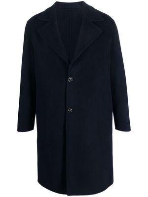 Lardini single-breasted wool-blend coat - Blue