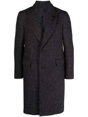 Lardini single-breasted wool blend midi coat - Neutrals