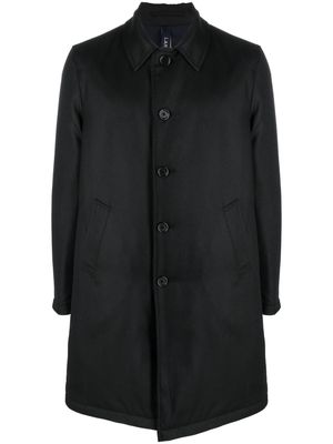 Lardini single-breasted wool coat - Black