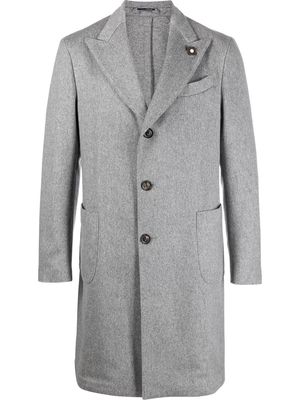 Lardini single-breasted wool coat - Grey