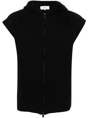 Lardini sleeveless zipped hoodie - Black