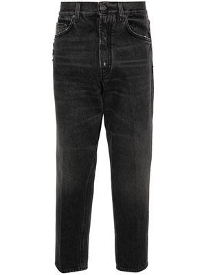 Lardini slim-fit distressed jeans - Black