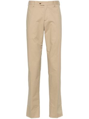 Lardini slim-leg cotton chino trousers - Neutrals