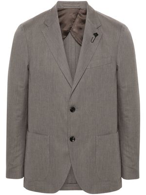 Lardini slub-texture blazer - Grey