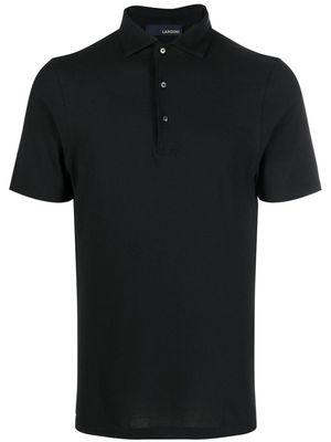 Lardini spread-collar polo shirt - Black