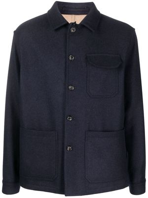 Lardini spread-collar shirt jacket - Blue