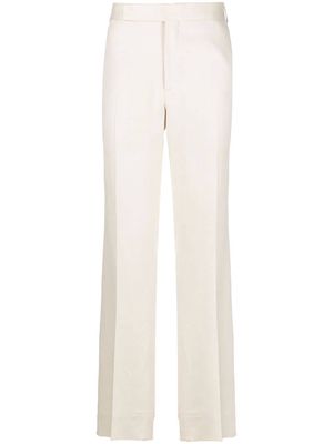 Lardini straight-leg tailored linen trousers - Neutrals