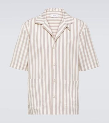 Lardini Striped cotton poplin shirt