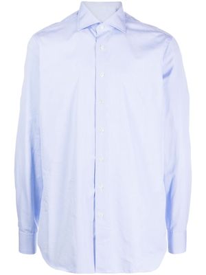 Lardini striped poplin cotton shirt - Blue
