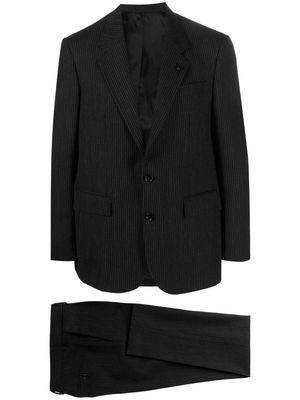 Lardini striped single-breasted suit - Black