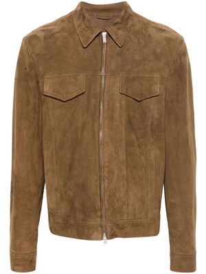 Lardini suede shirt jacket - Brown