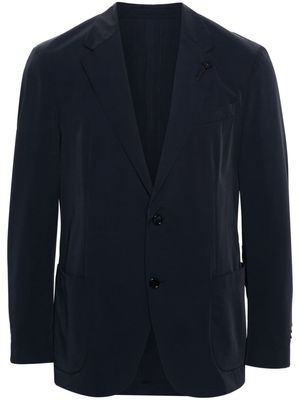 Lardini taffeta single-breasted blazer - Blue