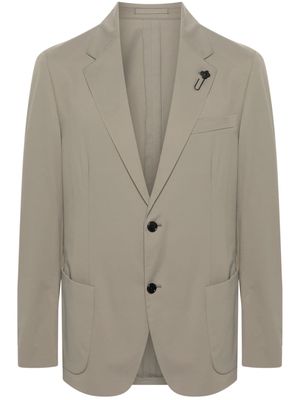 Lardini taffeta single-breasted blazer - Grey