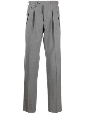 Lardini tailored box-pleat trousers - Grey